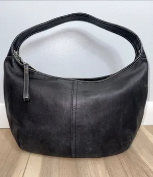 Coach Vintage Ergo slouchy black leather shoulder hobo bag thumbnail 1