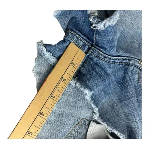 American Eagle Denim Shorts Women Size 8 Blue Distressed Button Fly Y2K Cutoff thumbnail 12