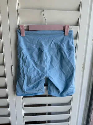 ALO Yoga Light Blue High-Rise Bike Shorts sz S thumbnail 6