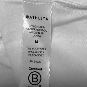 Athleta Women's White Stretch Lightweight Long Sleeve Athletic Top T Shirt Sz M thumbnail 5