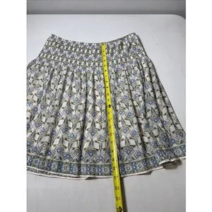 Max Studio Tiered A-Line Skirt Multi Floral Print Pull-On Skirt Size Large Lined thumbnail 7