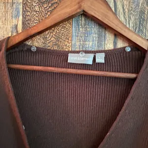 NWT Croft & Barrow women's brown cardigan size Large body 100% acrylic thumbnail 3