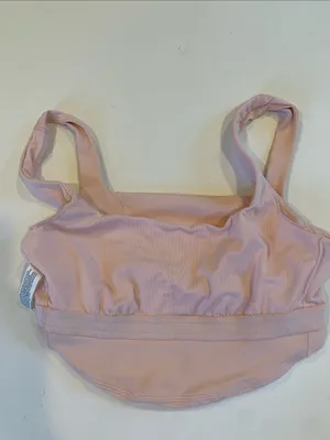 all in motion Womens Medium Light Pink Performance Cropped Tank Active Bralette thumbnail 3