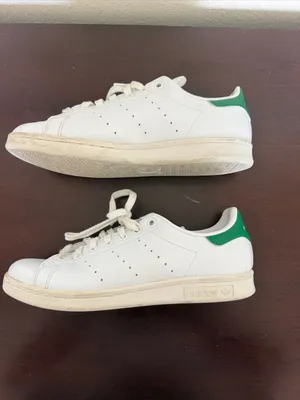 Adidas Stan Smith White Green Sneakers Women’s Size 8 thumbnail 5