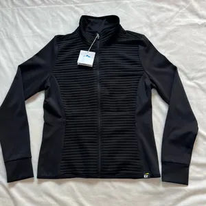 Elegant Black Ribbed Women's‎ Jacket Size M thumbnail 3