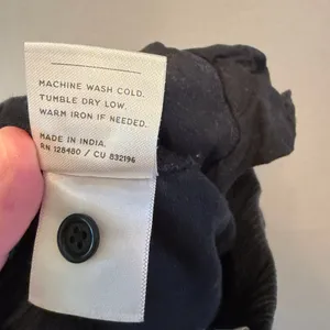 Pact Organic Cotton Hemp Blend Pull On Shorts Black Women Medium thumbnail 7