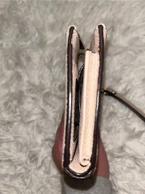 Michael Kors pebbled leather wristlet wallet pinkish tan with gold-tone hardware thumbnail 4