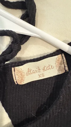 Altar'd State Short Sleeve black Blouse XS  thumbnail 3
