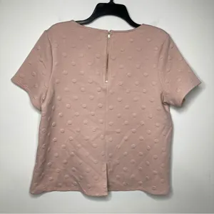 Anthropologie W5 blush textured dot top size medium‎ thumbnail 3