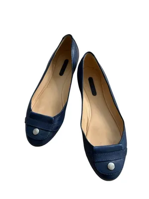 LONGCHAMP Navy Blue Leather Logo Flats Size 36 / US 6 thumbnail 9