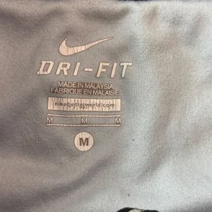 Nike Dri-FIT Women Black White Geometric Optical Illusion Running Shorts‎ Medium thumbnail 2