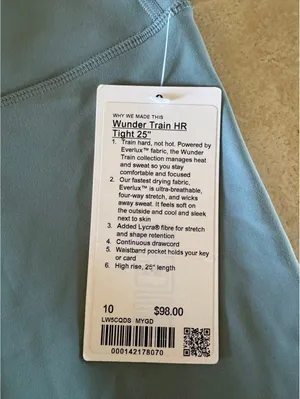 Lululemon Wunder Train High Rise 25” Misty Glade Size 10 NWT thumbnail 5