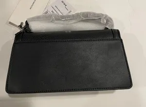 Nicole miller black matte vegan leather snake top handle dr. Bag crossbody NWT thumbnail 5