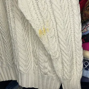 Vintage by Ralph Lauren Hand Cable Knit Fisherman Crewneck Sweater Sz Large thumbnail 7