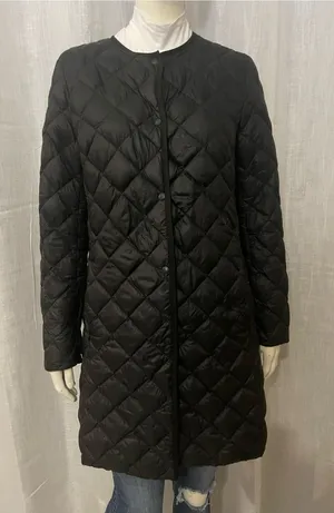 UNIQLO Ultra Light Down Compact Coat Black Size S Quilted Long Jacket Packable thumbnail 1