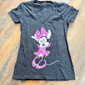 Disney Minnie Mouse fitted tee women small algodon cotton blend resort travel thumbnail 1