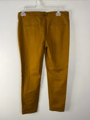 Zara Basic Ankle Pants - Mustard Brown - Size 4 thumbnail 3
