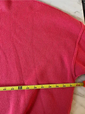 Free People Pink Oversized Dolman Sleeve Knit Sweater Women’s Small thumbnail 7