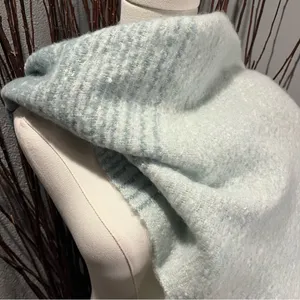 🌺Mer Sea Plush Green And White Oversized Shawl Scarf 🌺 thumbnail 3