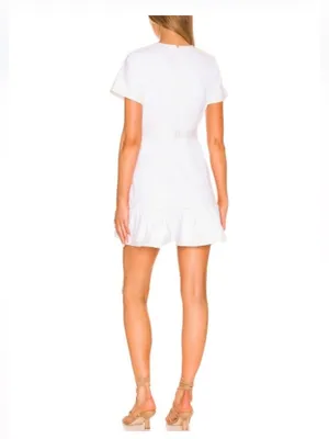 CINQ A SEPT‎ White Denim Josie Mini Dress | New 00 thumbnail 4