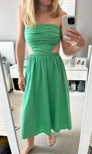 Forever 21 Green Strapless Dress thumbnail 1