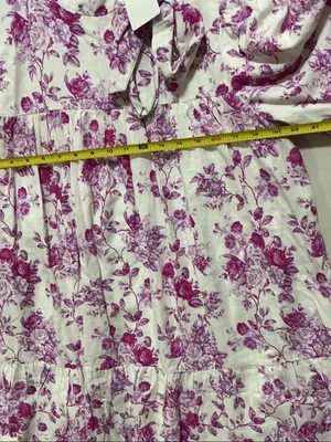 TCEC White Mini Dress with Pink Floral Print thumbnail 5
