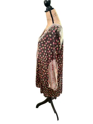 Free People Rain or Shine Pebble Bohemian Lace-Up Tunic Mini Dres Women's Size M thumbnail 7