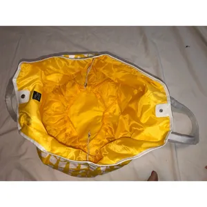 Saks Fifth Avenue Sunny Bucket Tote Bag Large Cotton Summer Beach Shopping Flaw thumbnail 5