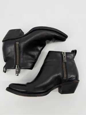 FRYE Sacha Moto Short Bootie Double Zip Black Size 6 thumbnail 11
