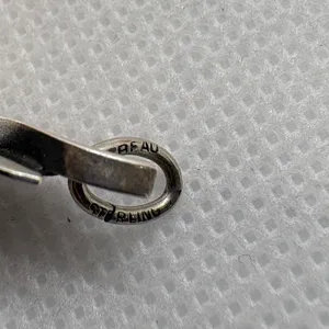 Vintage Beau‎ Sterling Silver Cat Charm Mid Century Modern Stylized Feline 1.53g thumbnail 6