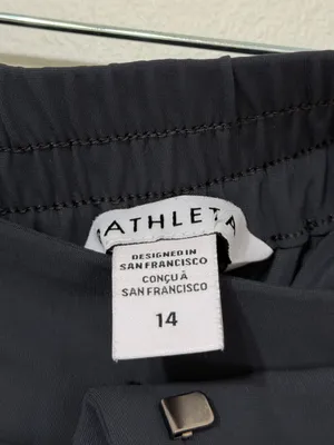 Athleta Pinnacle High Rise Trouser Size 14 Wide Leg Gray Pants Stretch thumbnail 3