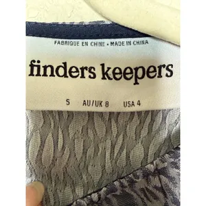 Finders Keepers Animal Print Ruched Mini Dress Blue Gray Size S thumbnail 3