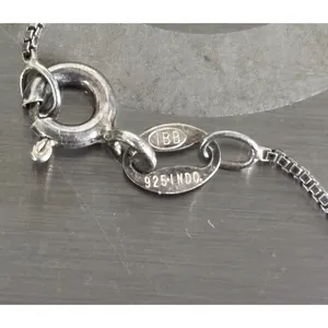 Concha VTG Amethyst 5.7 Grm Sterling 925 Mirror Chain Italy 18.5” Celtic Spiral thumbnail 9