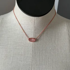 Kendra Scott Elisa short pendant necklace in rose gold New thumbnail 8