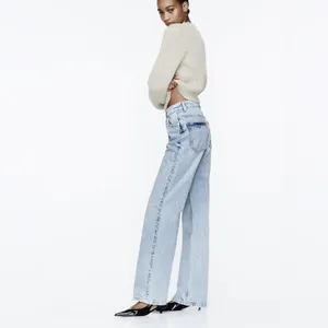 Nwt Zara Jeans Regular Fit High Rise Long Length thumbnail 4