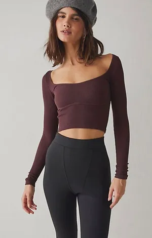 Free People NWOT Meg Seamless Long-Sleeve Cami by Intimately at Xs thumbnail 2