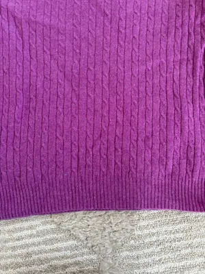 J. Crew Cable Knit Sweater Magenta thumbnail 5