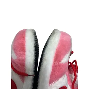 Sneaker Slippers High Top Plush Pink White Comfycore thumbnail 7