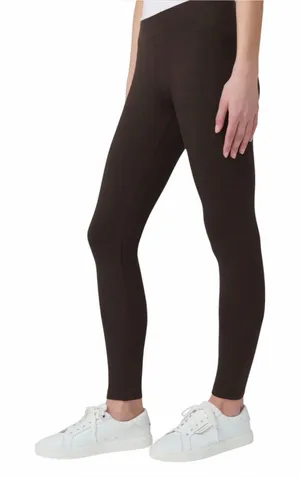 HUE Ultra Leggings With Wide Waistband in Brown Size Small thumbnail 1