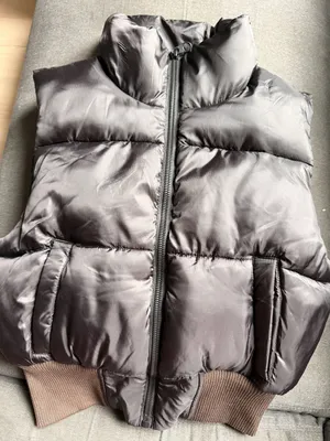Better / Together Brown Puffer Vest with Ribbed Hem Size M thumbnail 1