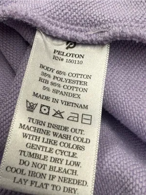 Peloton Cropped Light Purple Crewneck Sweatshirt Women’s Small thumbnail 3