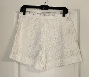 J. Crew Belair White Eyelet Lace Shorts thumbnail 5