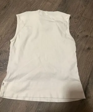 Agolde White Sleeveless Knit Tank with Roll Neck thumbnail 1