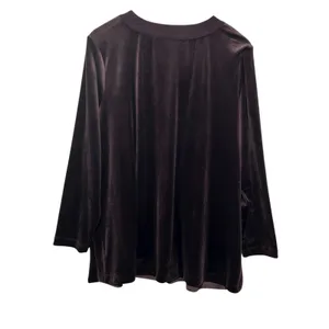 Pure Jill Womens Velvet Tunic XL Purple Whimsigoth Earthy Moody‎ Romantic Boho thumbnail 2