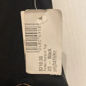 Parker Sleeveless Halter Roslyn Top - Black with Gold Trim, NWT thumbnail 3