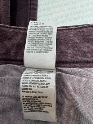 American eagle burgundy women jeans size 14 super stretch thumbnail 7