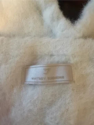 Gymshark x Whitney Simmons Women's Fuzzy Knit Halter Top in white S thumbnail 4