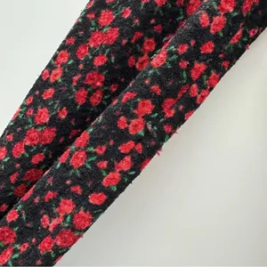 RTR Black Halo Briar Long‎ Sleeve Black & Red Rose Floral Print Mini Dress Sz 6 thumbnail 11