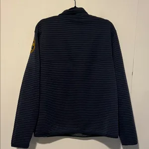 L.L. Bean Dark Blue Quilted Pullover with Emblem 3 thumbnail 4