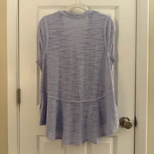 Free People We The Free Purple Semi Sheer Sweetness Tee Small thumbnail 3